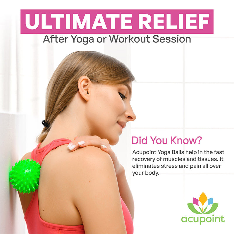 Acupoint Physical Massage Therapy Yoga Ball Set (Green Spiky)