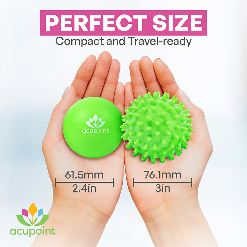 Acupoint Physical Massage Therapy Yoga Ball Set (Green Spiky)