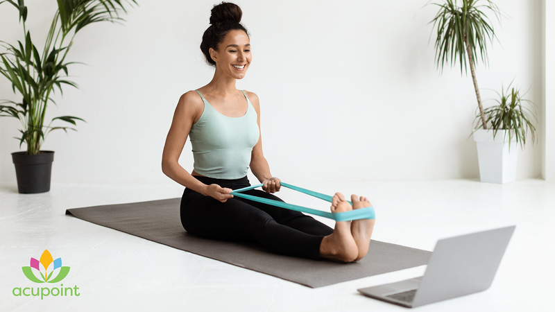Yoga Band Stretches for Beginners A Guide to Incorporating Straps int AcupointUSA