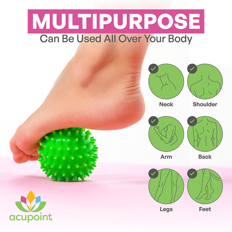 Acupoint Physical Massage Therapy Yoga Ball Set (Green Spiky)